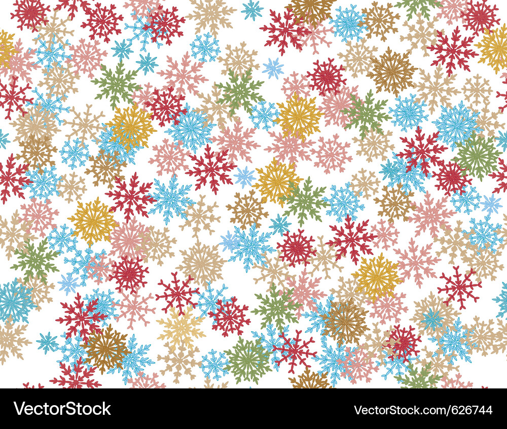 Snowflake Winter Seamless Pattern Vector Image