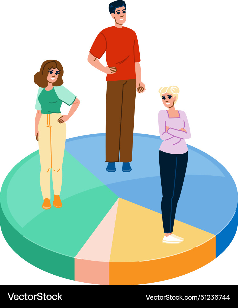 Target customer segmentation vector image