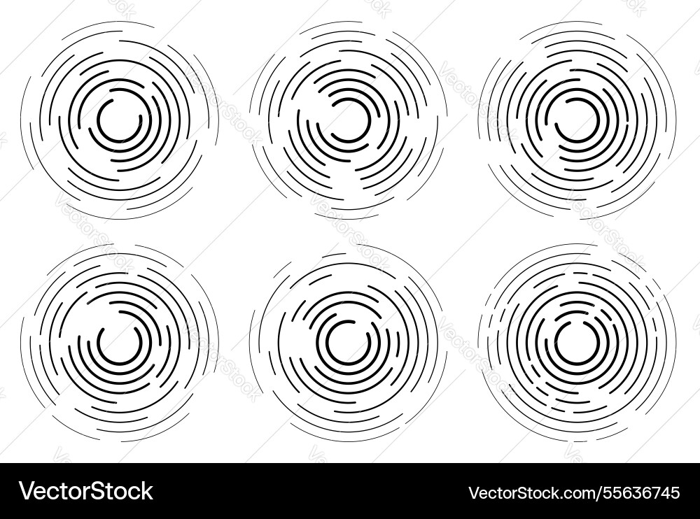 Abstract concentric circles radiating from center Abstract concentric circles radiating from center Vector Image