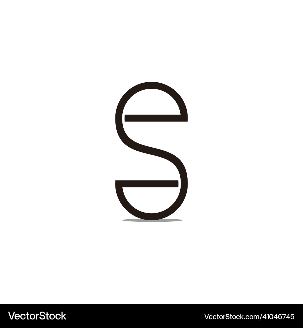 Buchstaben sd einfache geometrische Linie Schatten-Logo Buchstaben sd einfache geometrische Linie Schatten-Logo vektorbild