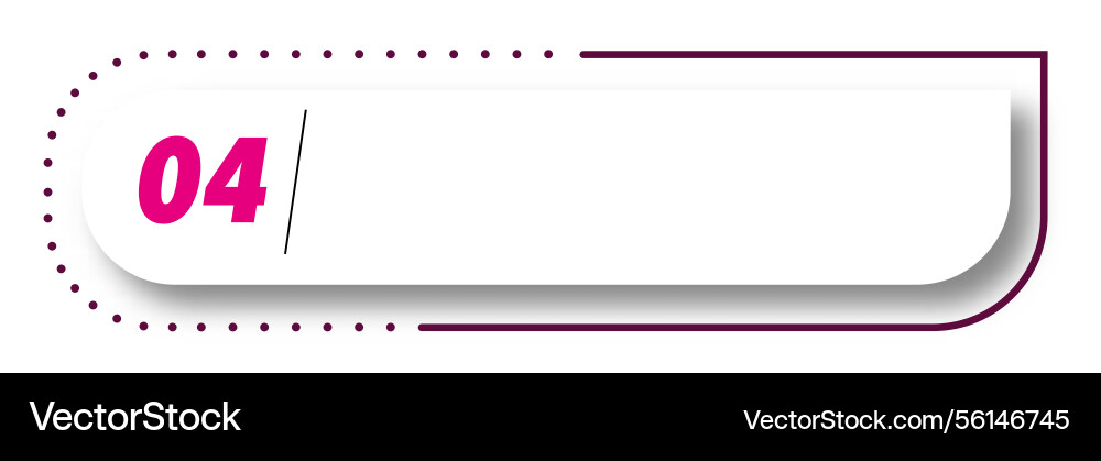 Bullet point number 4 list marker vector image