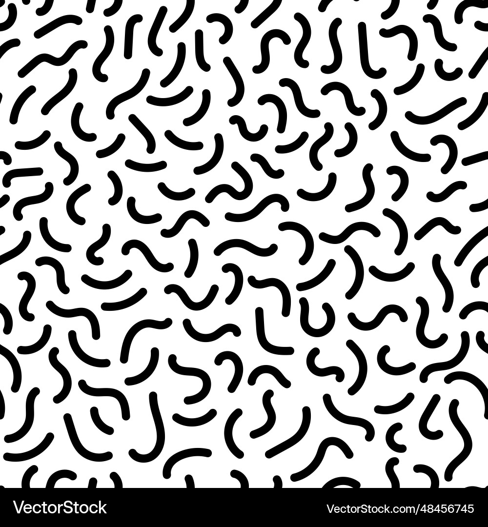 Curve line pattern seamless ink stroke texture Curve line pattern seamless ink stroke texture vector image