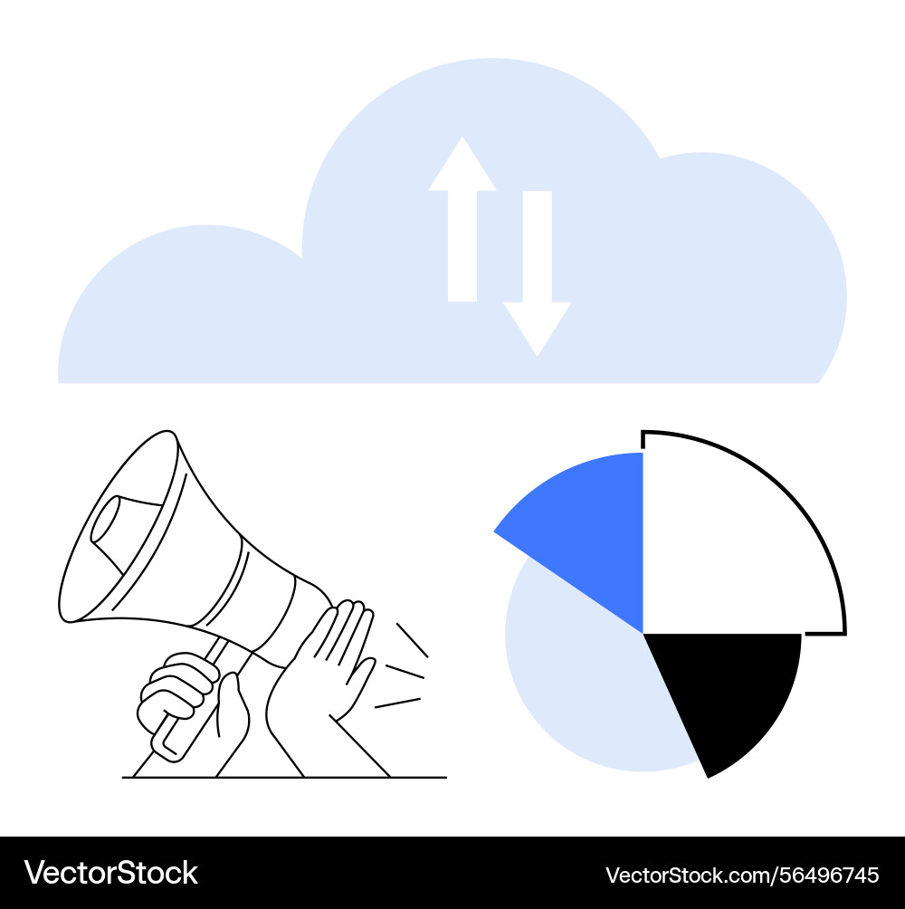 Data sharing through cloud with visual analytics Vector Image