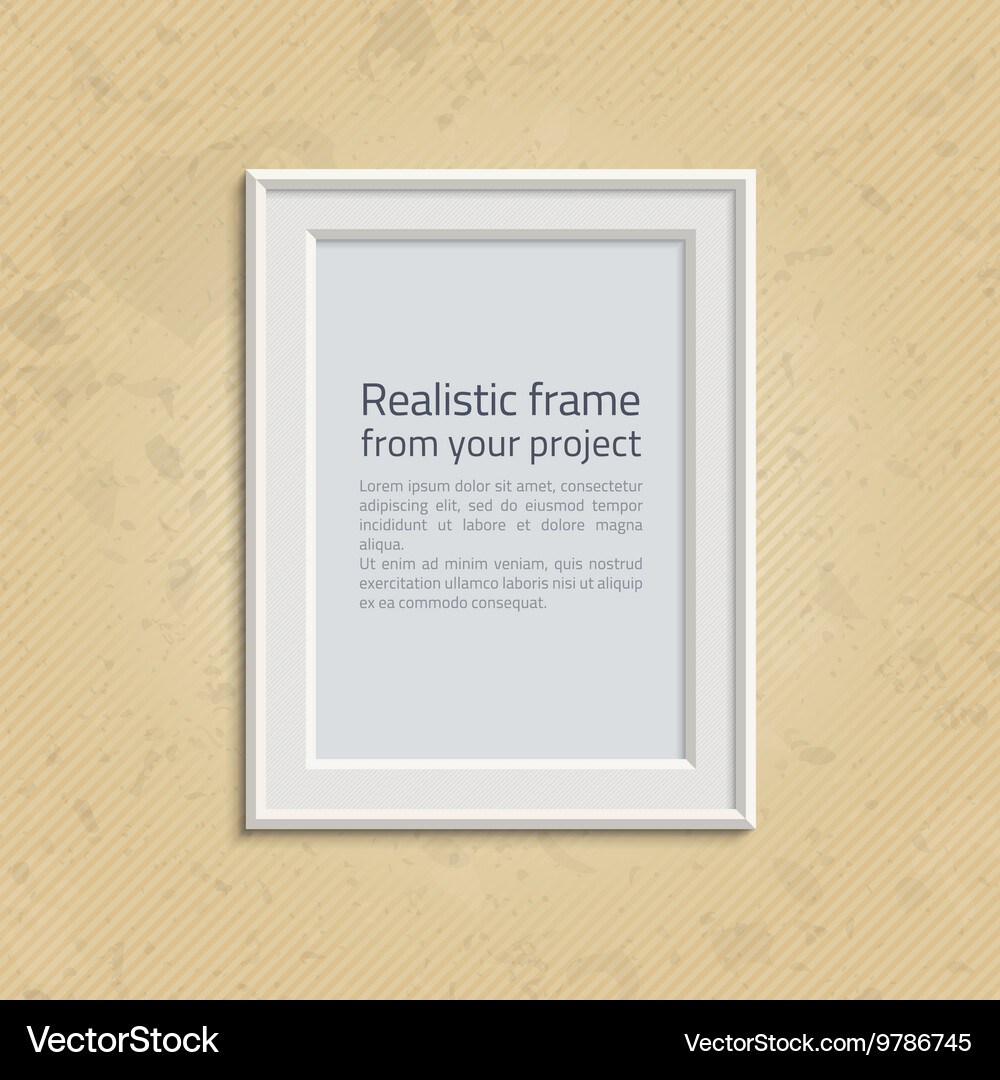 Isolated Picture Frame on White Background Vector Image