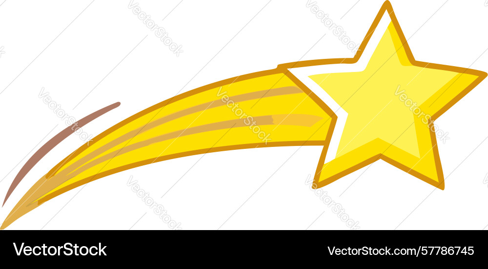 Shooting star dynamic celestial element Vector Image