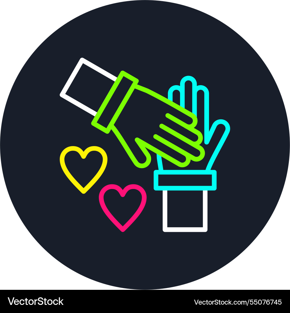 Support line multi color icon Vector Image