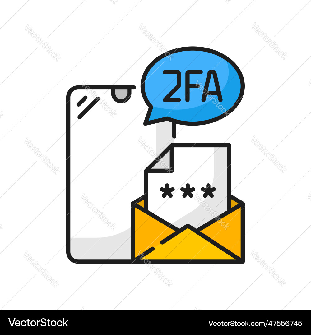 Two-Factor Authentication Security Code Icon vector image