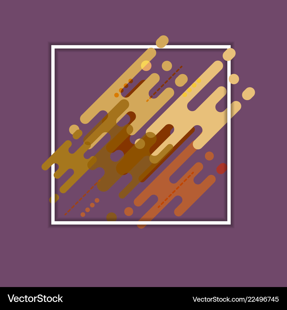 White frame with geometric pattern vector image