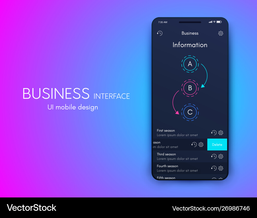 Mobile application interface ui design stock Mobile application interface ui design stock Vector Image