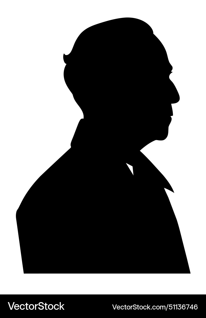 Old man silhouette Royalty Free Vector Image - VectorStock