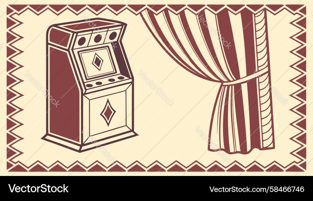Retro Arcade Game Machine Vector Image