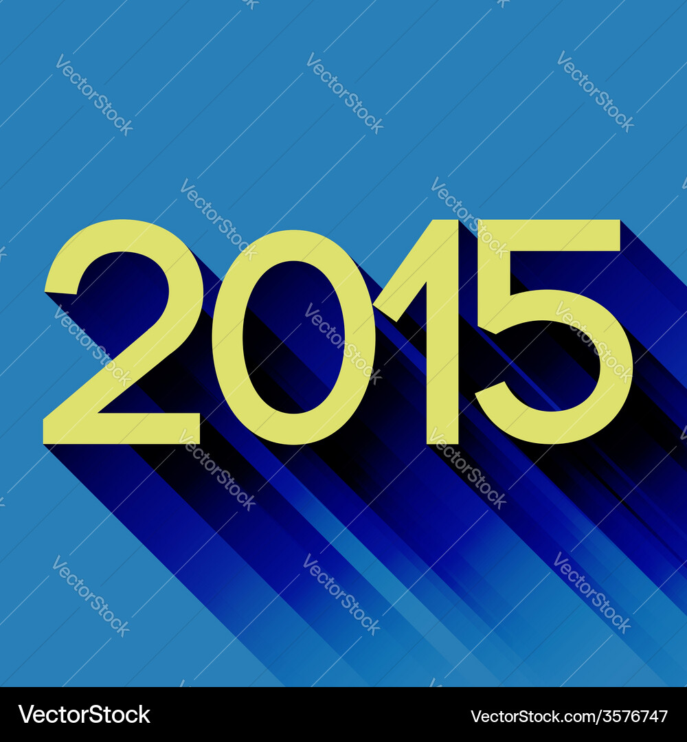 2015 year sign with long shadow – Royalty-Free Vector | VectorStock, image size:1000x1080