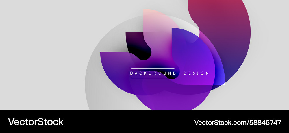 Abstract Color Gradient Shapes Vector Image