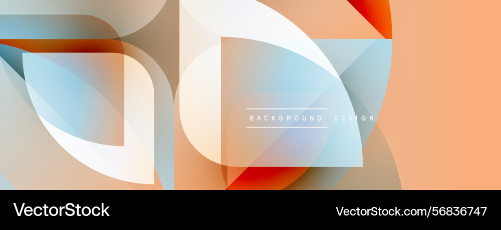 Abstract geometric shapes overlap creating soft Abstract geometric shapes overlap creating soft Vector Image
