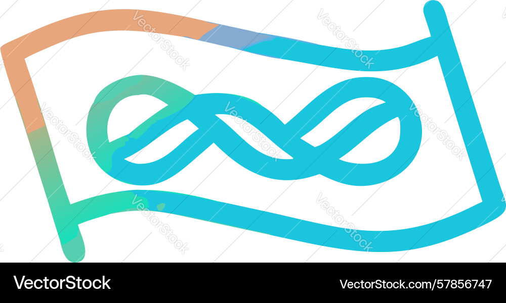 Abstraktes Loop Flag Symbol endloses Flusssymbol Vektorbild