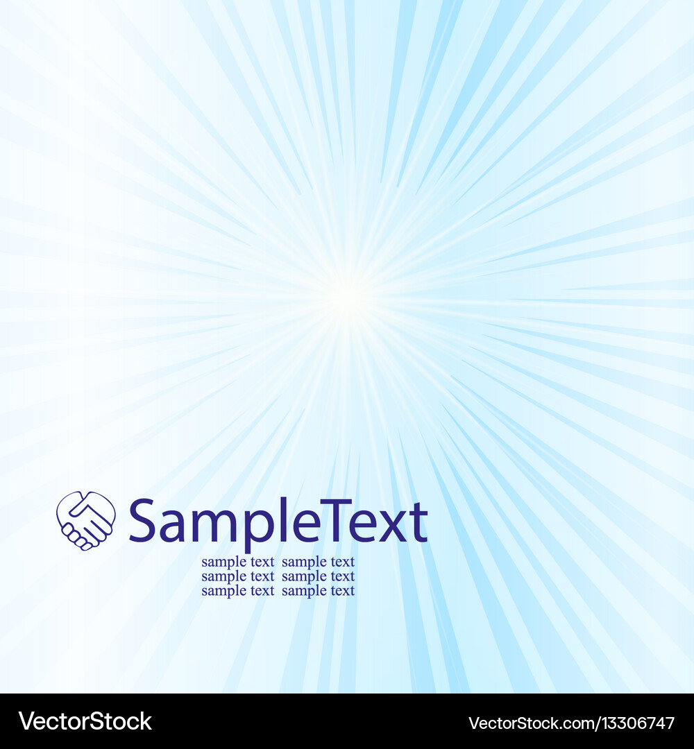 Background with sun rays Vector Image