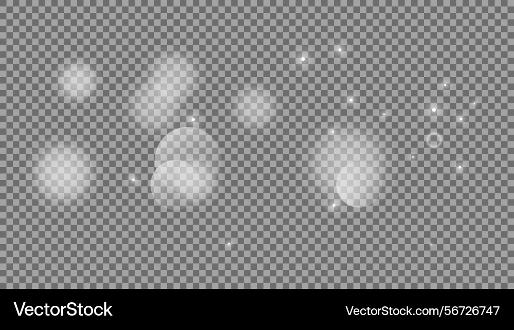 Bokeh circles on transparent background Bokeh circles on transparent background vector image