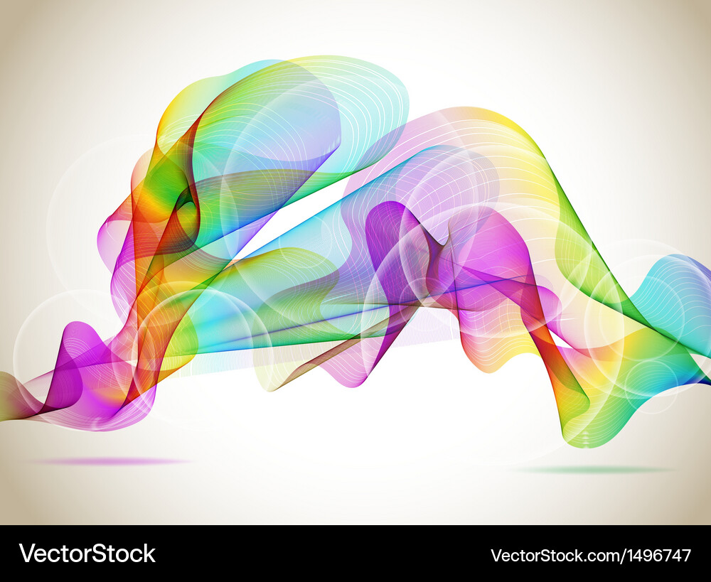 Dynamic Color Waves Vector Image