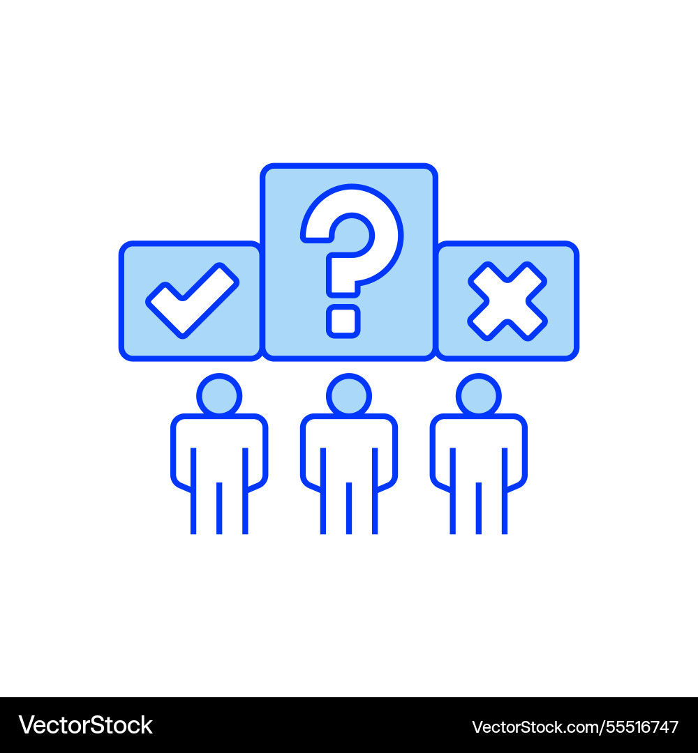 Interactive poll filled line icon linear style Interactive poll filled line icon linear style vector image