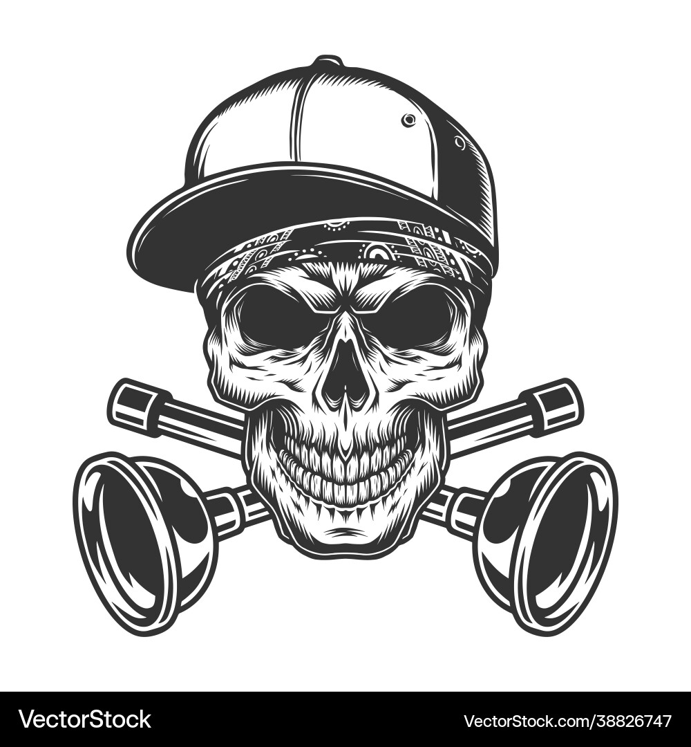 Plumbing vintage monochrome concept Plumbing vintage monochrome concept vector image