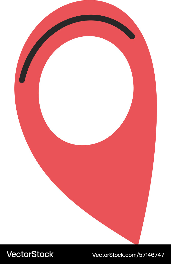 Red location map pointer cartoon vector image