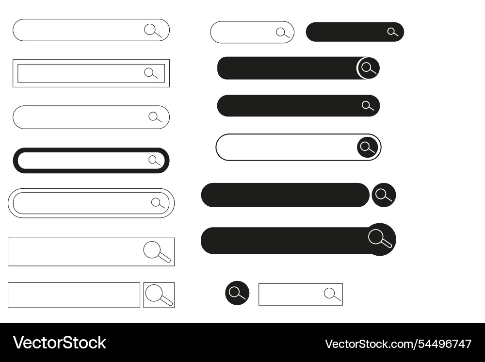 Search bar finder modern frame text box form Search bar finder modern frame text box form vector image