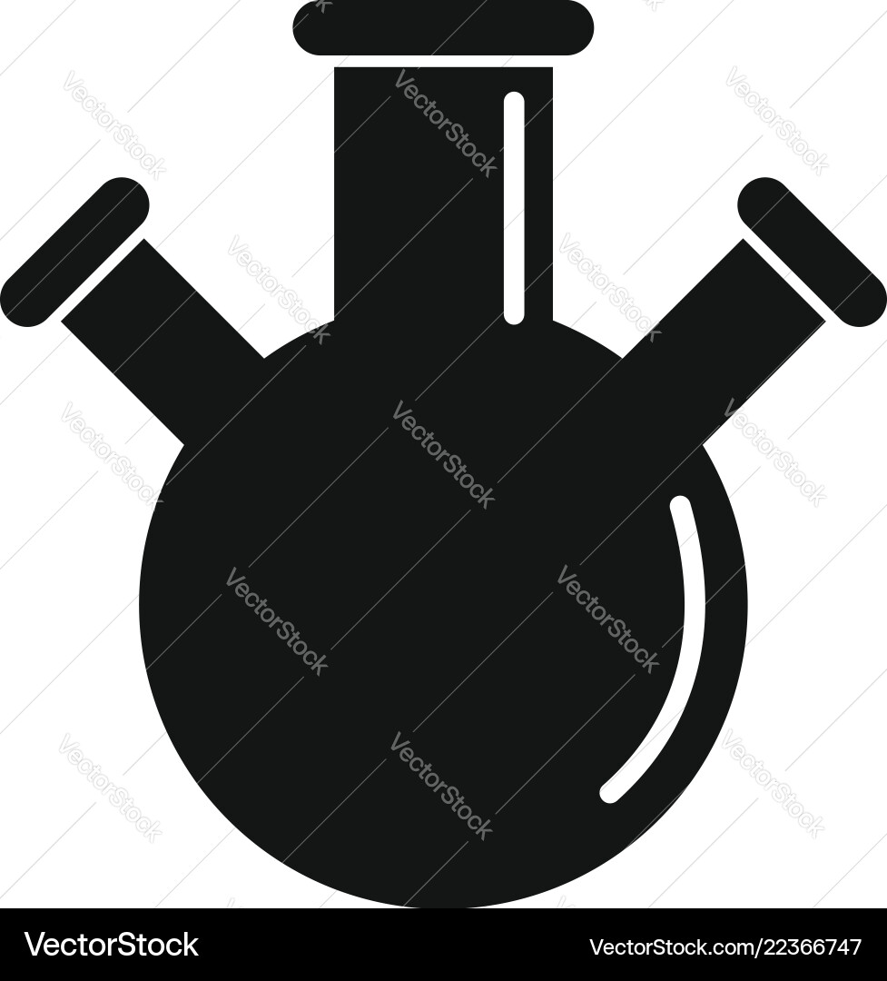 Triple flask icon simple style Triple flask icon simple style vector image