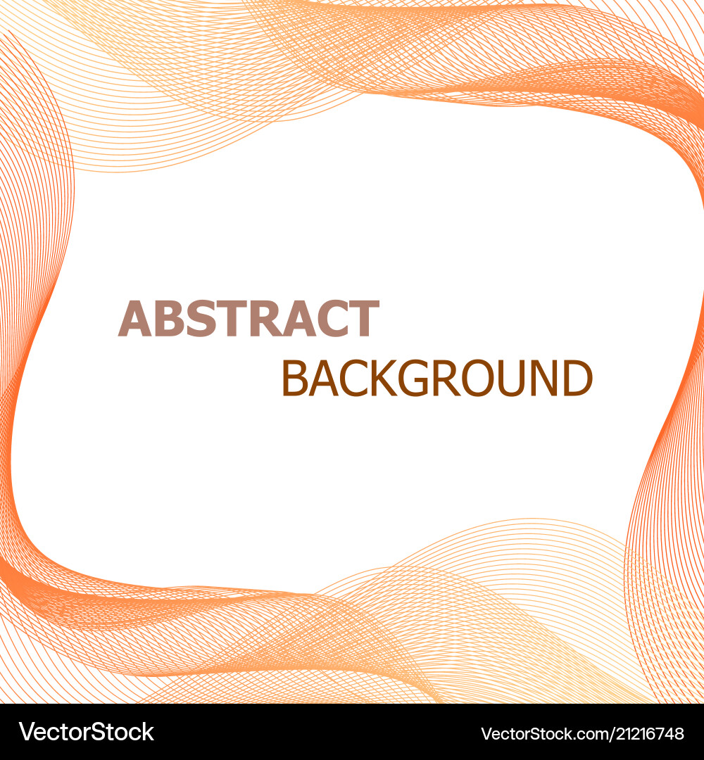 Abstract background with orange lines wave Abstract background with orange lines wave vector image