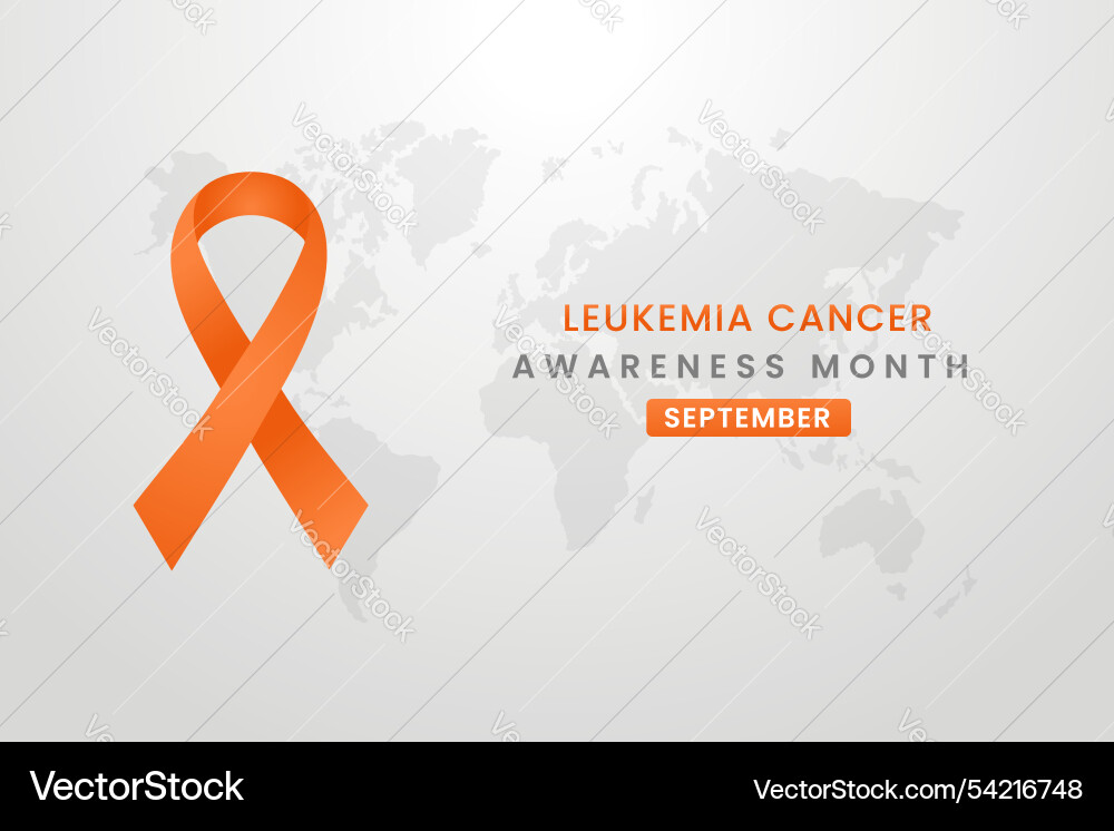 Leukemia cancer awareness on white background Leukemia cancer awareness on white background vector image