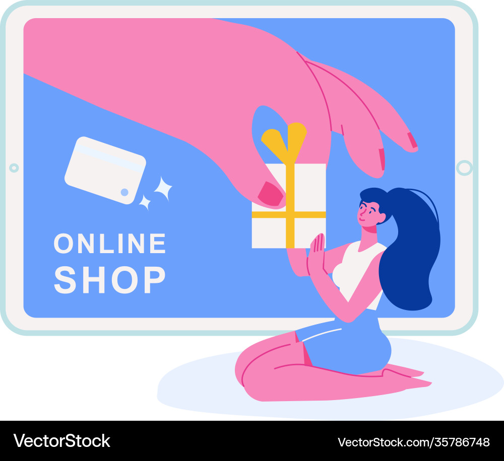 Online shopping concept Online shopping concept vector image
