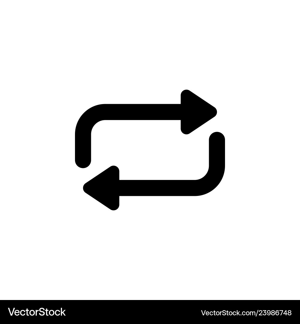 Refresh & Reload Icon - Circular Arrows vector image