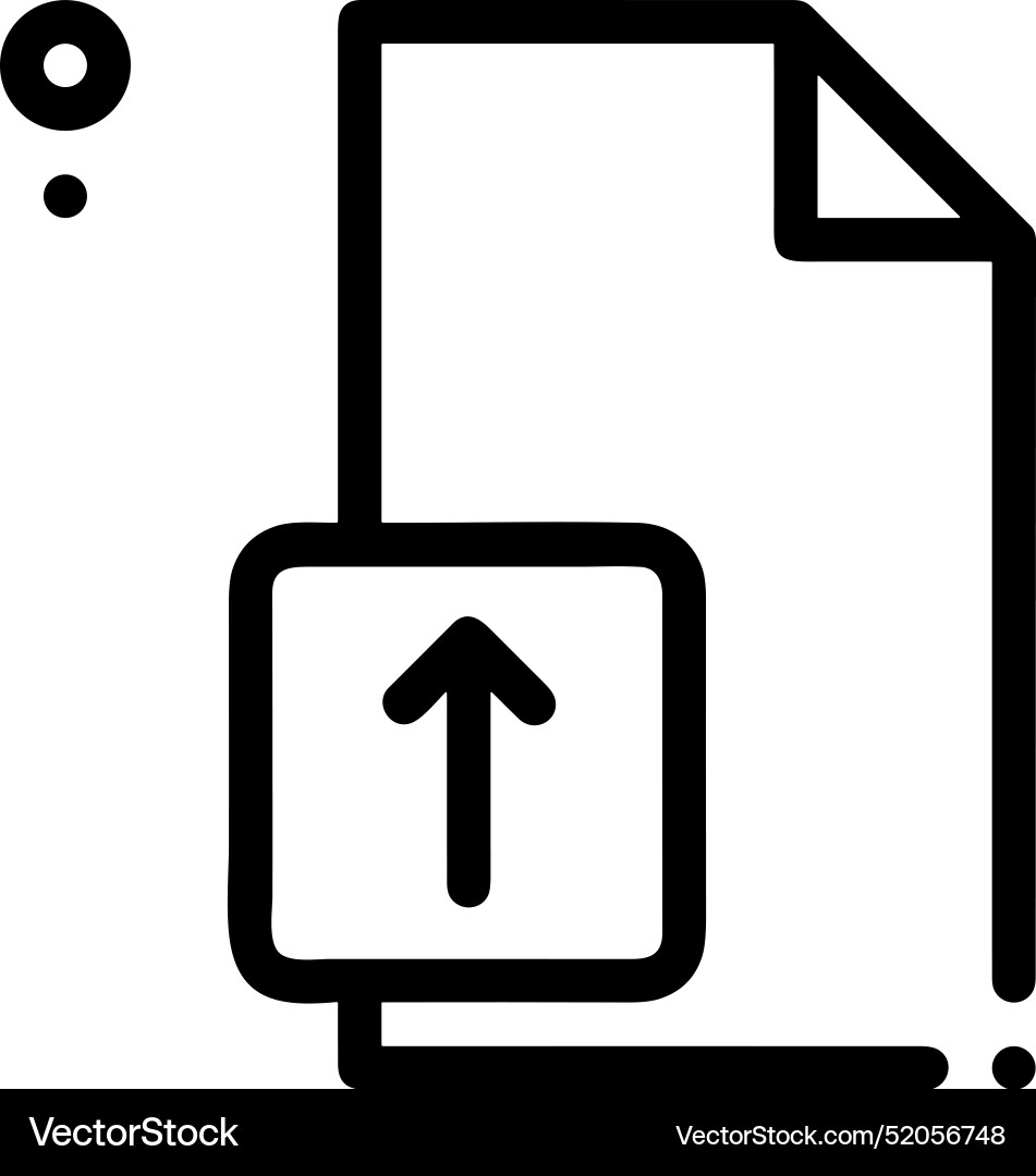 Upload outline icon symbol image Vector Image