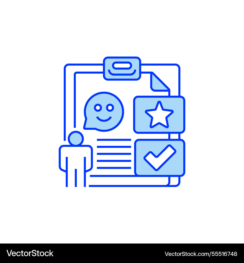 User satisfaction filled line icon linear style User satisfaction filled line icon linear style vector image