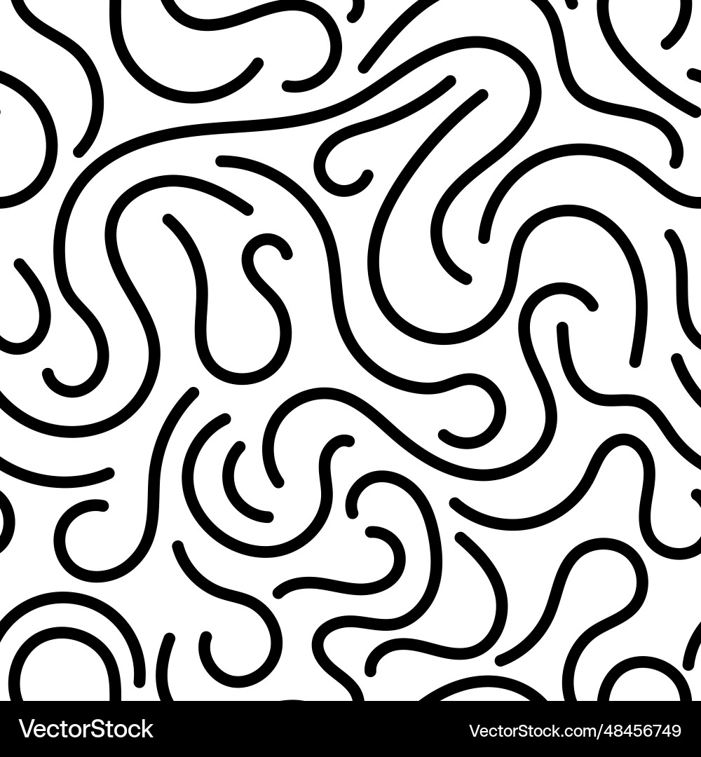 Abstract curve lines seamless pattern wavy Abstract curve lines seamless pattern wavy vector image