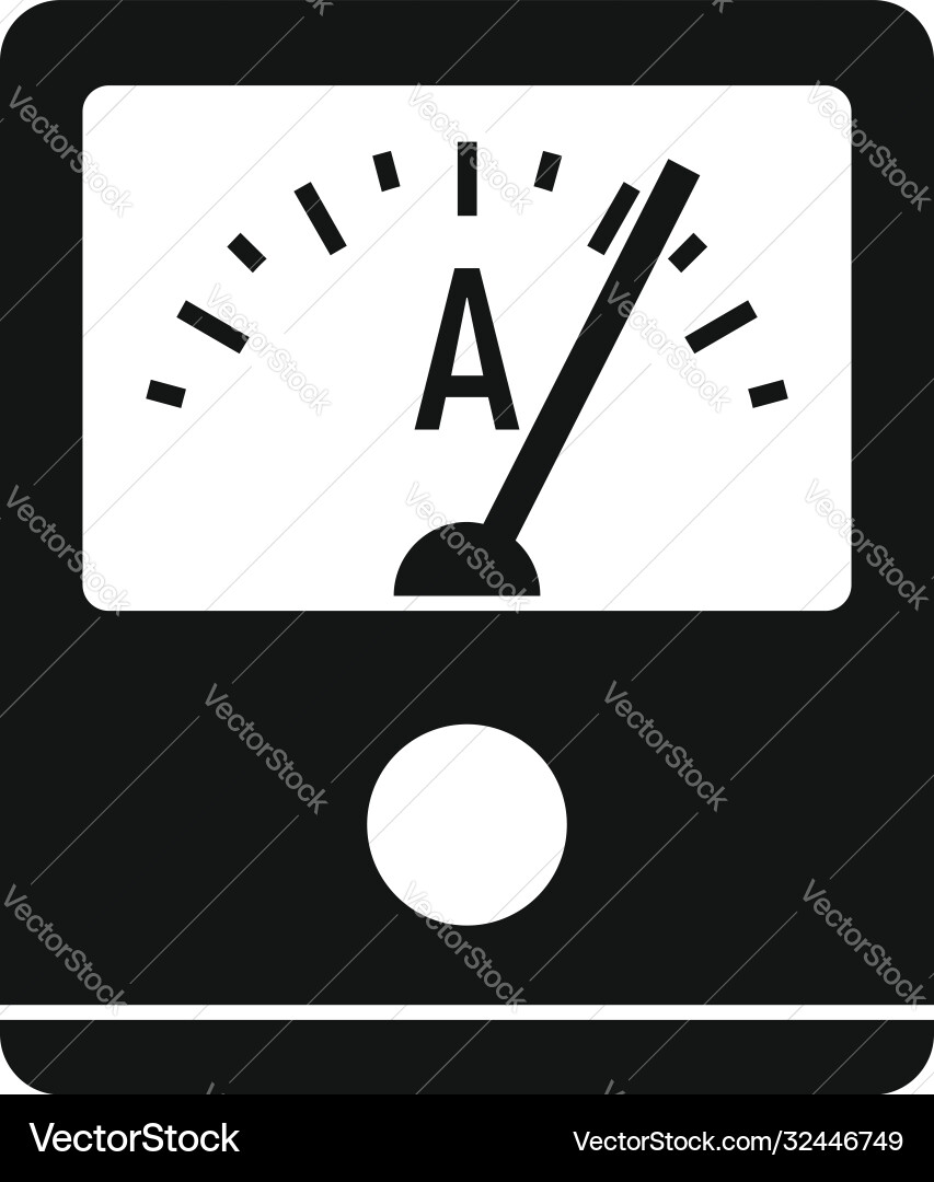 Ampere meter device icon simple style Ampere meter device icon simple style Vector Image