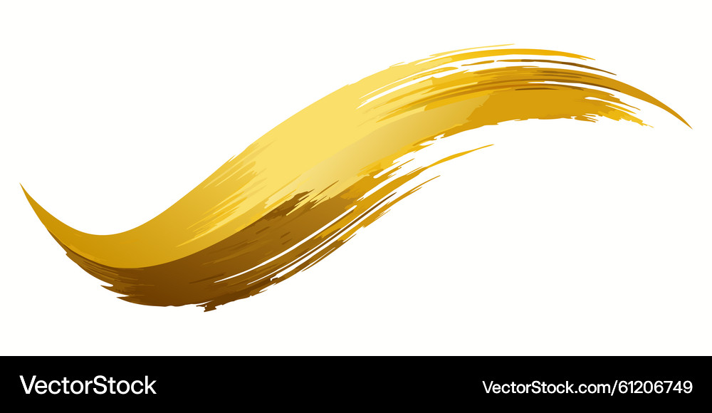 Golden Flow Vector Golden Brush Flow (61206749) – Royalty-Free Vector | VectorStock