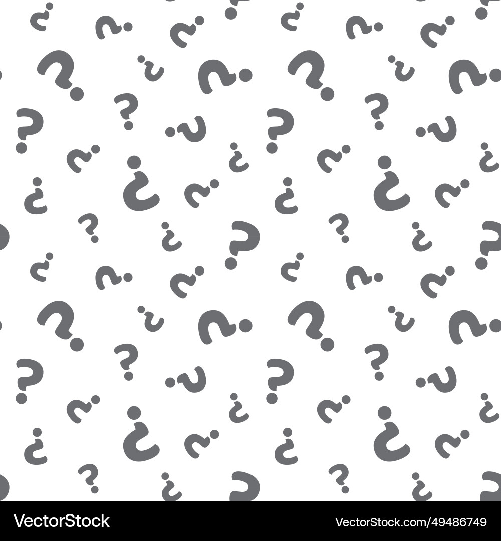Question mark seamless pattern design vector image
