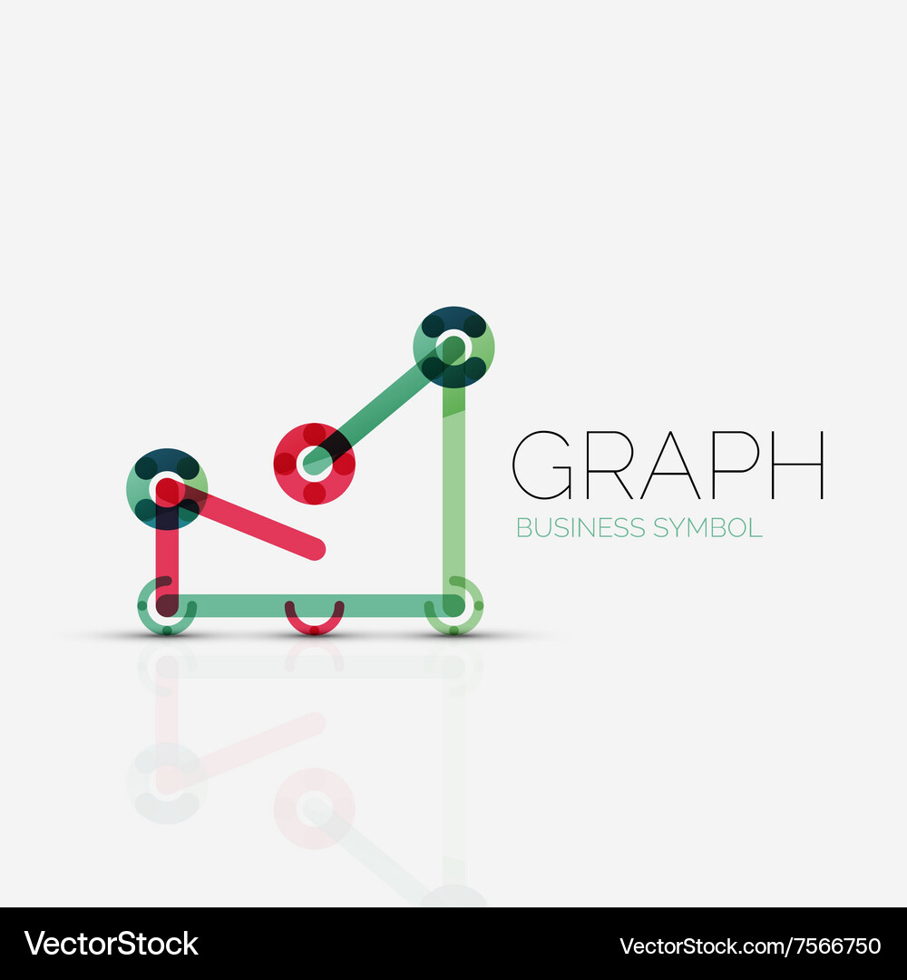 Abstract logo idea linear chart or graph Vector Image
