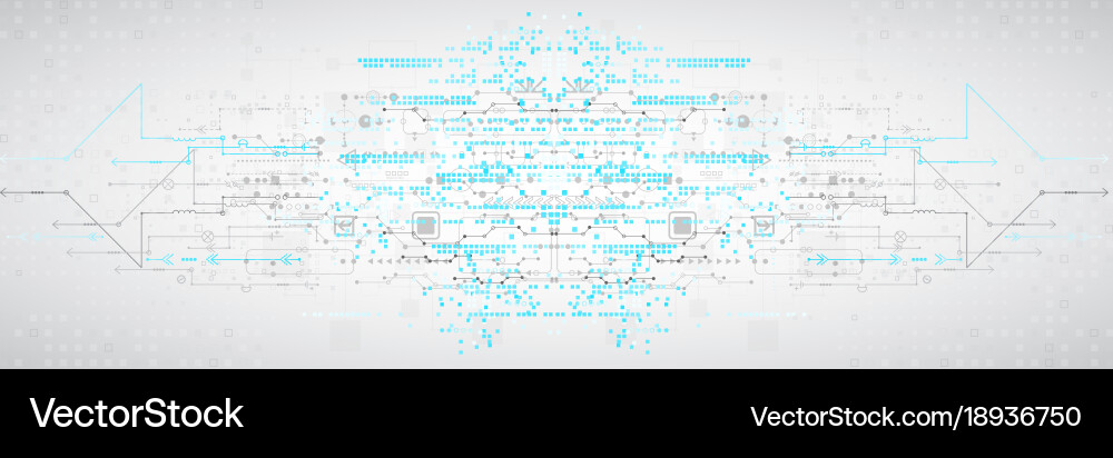 Abstract technological background with various vector image