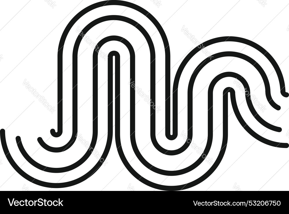 Black lines forming abstract wavy pattern Black lines forming abstract wavy pattern Vector Image