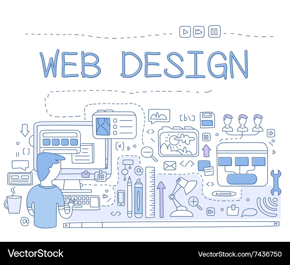 Design Web-Grafik Stift-Tool zu erstellen ui Vektorbild