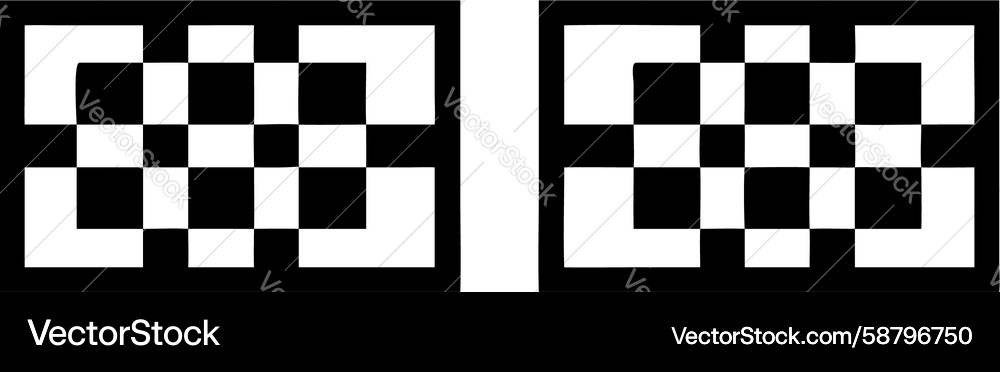 Dual checkerboard pattern design element Vector Image