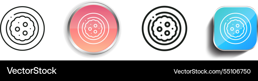 Irio icon thin linear regular and button style vector image