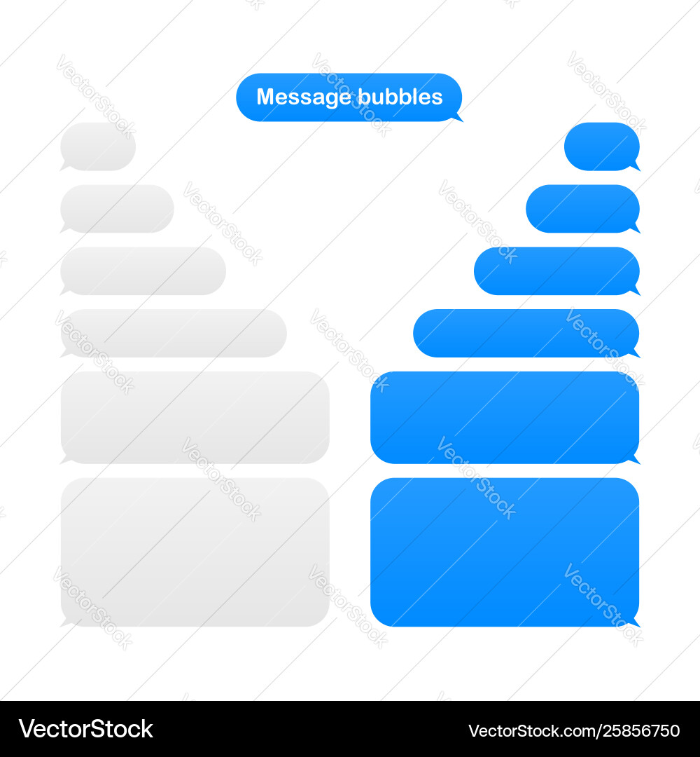 Message Bubble Chat Template vector image