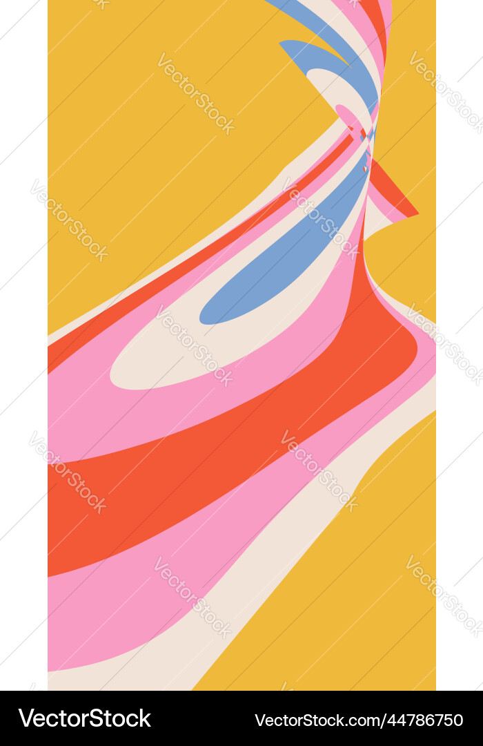 Retro groovy background 70 s vibes design Vector Image