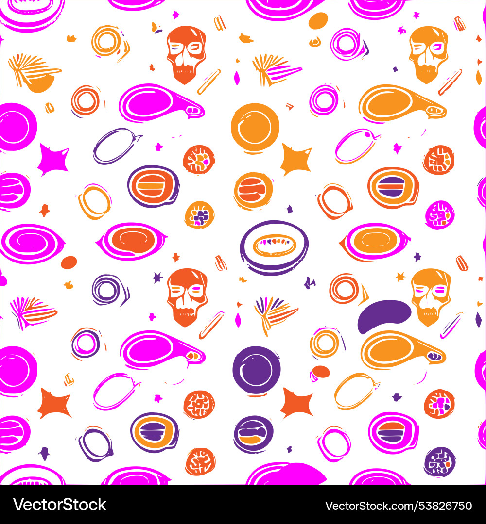 Zombie abstract pattern seamless Vector Image