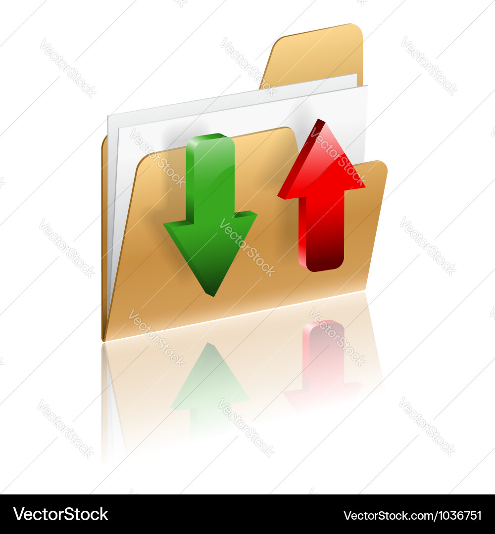 Download and Upload Icon vector image