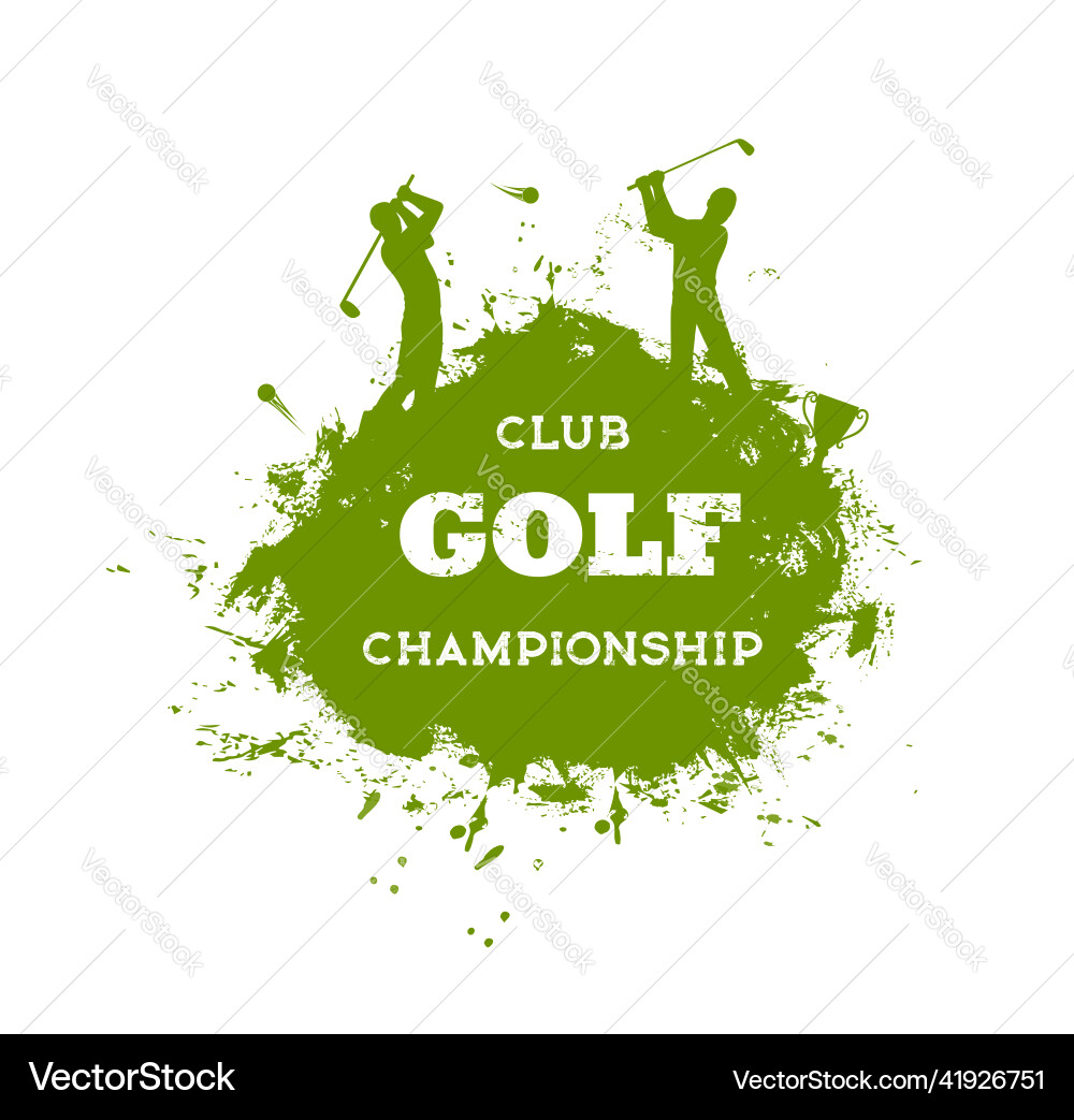 Golf players silhouettes grunge sport banner Golf players silhouettes grunge sport banner vector image