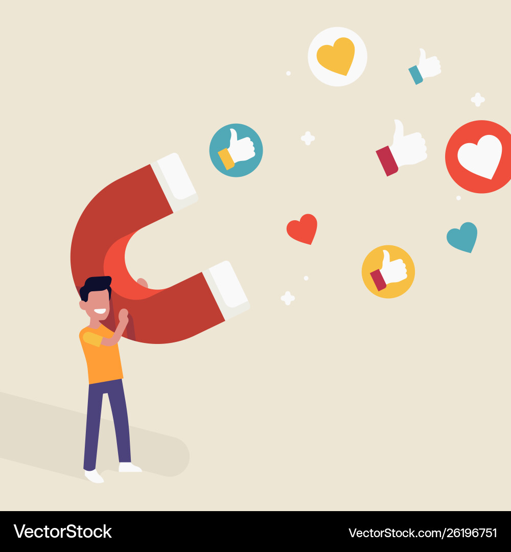 Influencer concept design Royalty Free Vector Image