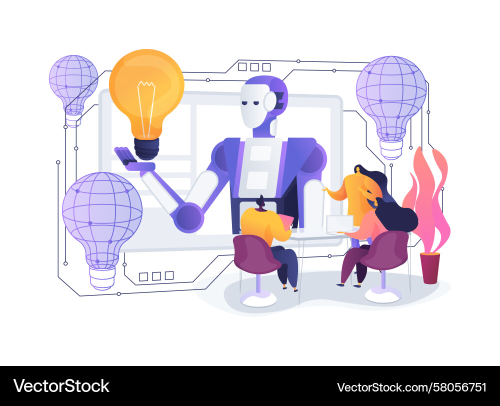 Startup Idea Generation - AI Concepts Vector Image